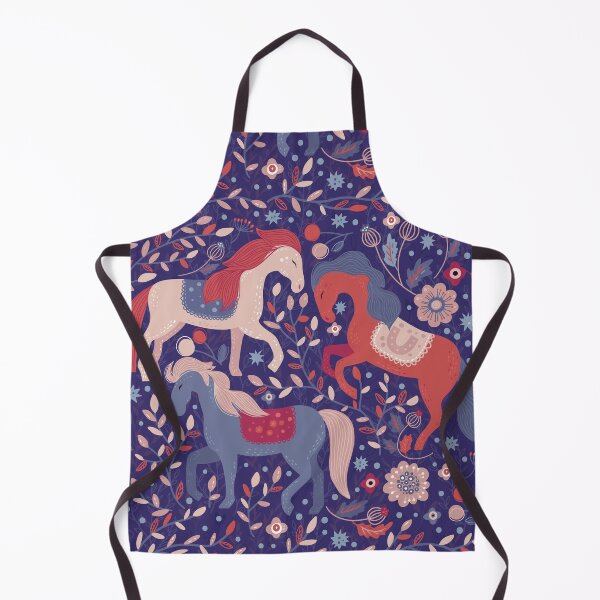 Artikelvorschau, 3 Pferde - Folkart-Muster mit Blumendetail entworfen und verkauft von PanicDay.