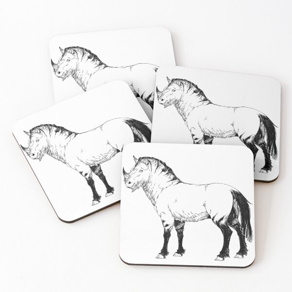 Item preview, stout unicorn (monochrome) designed and sold by a.j. bartoe.