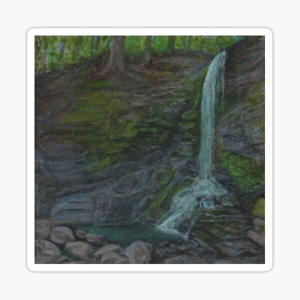 Bucktail Falls by Laura Jaen Sticker