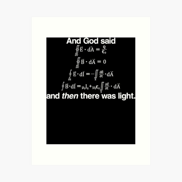 Item preview, And God Said (Maxwells equations)  designed and sold by Etrimfortun.
