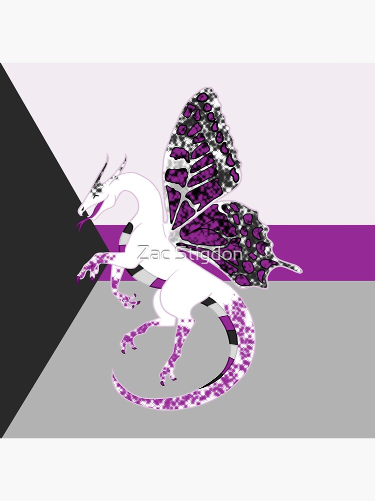 Demisexual Pride Fae Dragon With Flag Sticker By Stupidmasky Redbubble