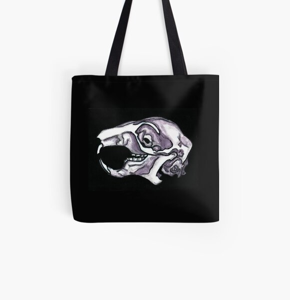 Squirrel Skull All Over Print Tote Bag