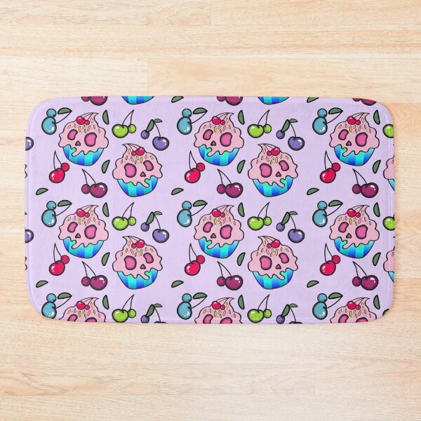 Item preview, GHOULISH CHERRY PINK CUPCAKE PATTERN designed and sold by Ruby Mendiola.
