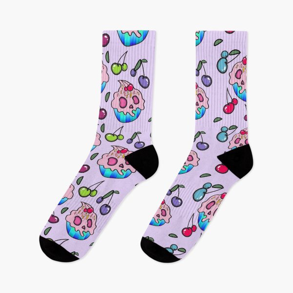 Item preview, GHOULISH CHERRY PINK CUPCAKE PATTERN designed and sold by Ruby Mendiola.