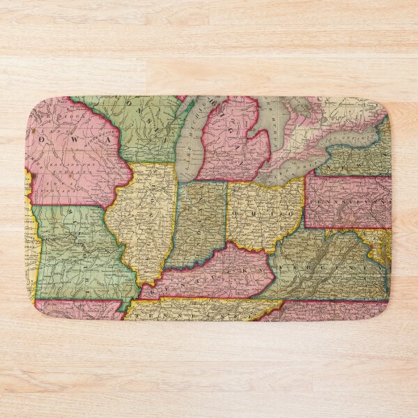 Item preview, Antique Map of the United States- 1843 designed and sold by ganje.