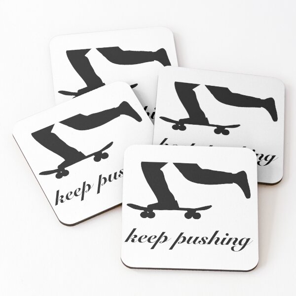 Item preview, "Keep Pushing" skateboard design designed and sold by carstrotter.