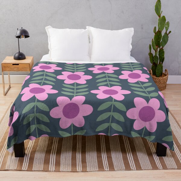 Item preview, Happy Pink Spring Flowers Retro MCM Mid Century Modern designed and sold by Orchyd.