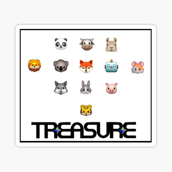 "Treasure animal emoji sticker" Sticker for Sale by iWandArt Redbubble