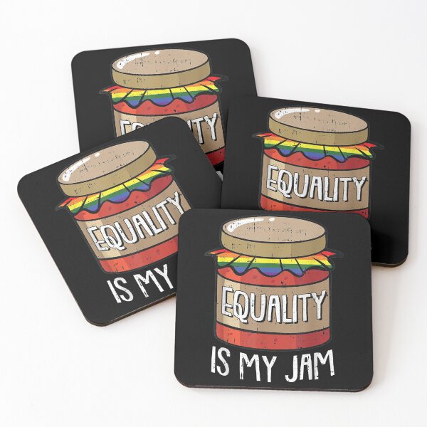 Item preview, Equality Is My Jam Gay Pride Rainbow Flag LGBT-Q designed and sold by violetacain70.