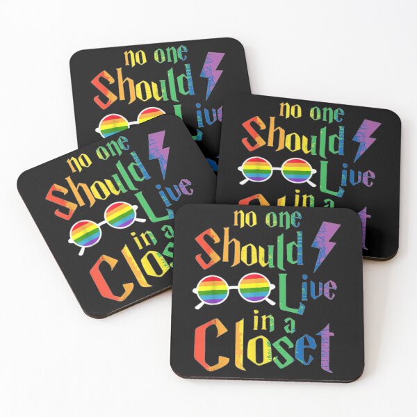 Item preview, No One Should Live In A Closet LGBT-Q Gay Pride designed and sold by violetacain70.
