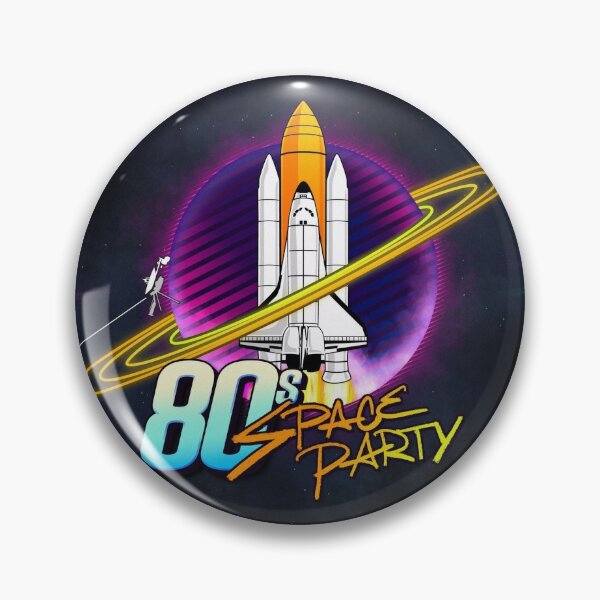 80s Space Party Pin