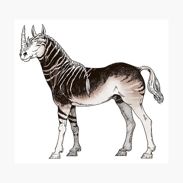 Item preview, striped bicorn (warm neutral) designed and sold by a.j. bartoe.