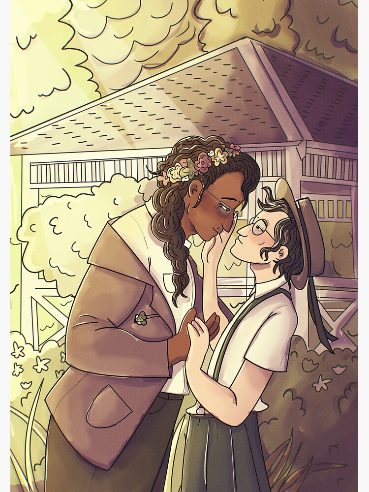 "Clerval and Frankenstein Garden Party" Sticker for Sale by