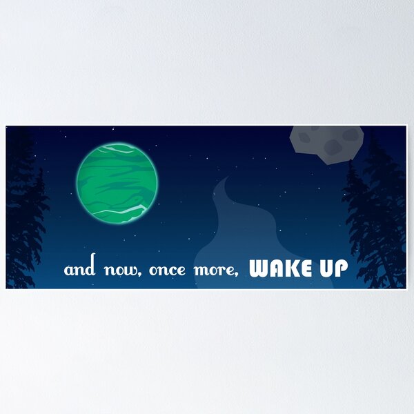 Item preview, wake up designed and sold by SnowingRivers.