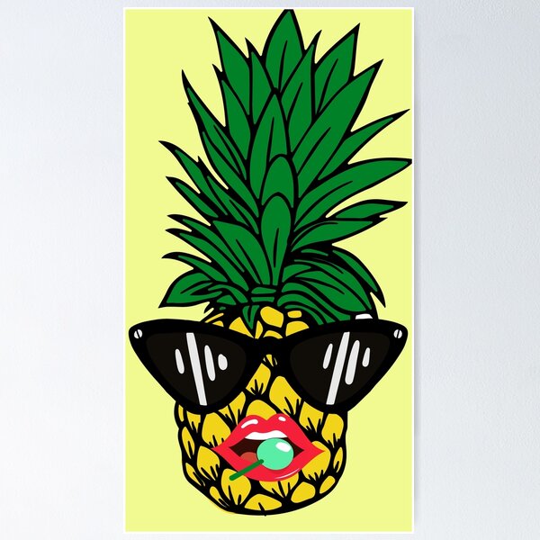 Item preview, Funny pineapple with sunglasses designed and sold by DIDAKU.