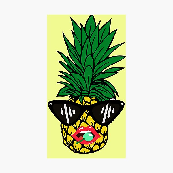 Item preview, Funny pineapple with sunglasses designed and sold by DIDAKU.