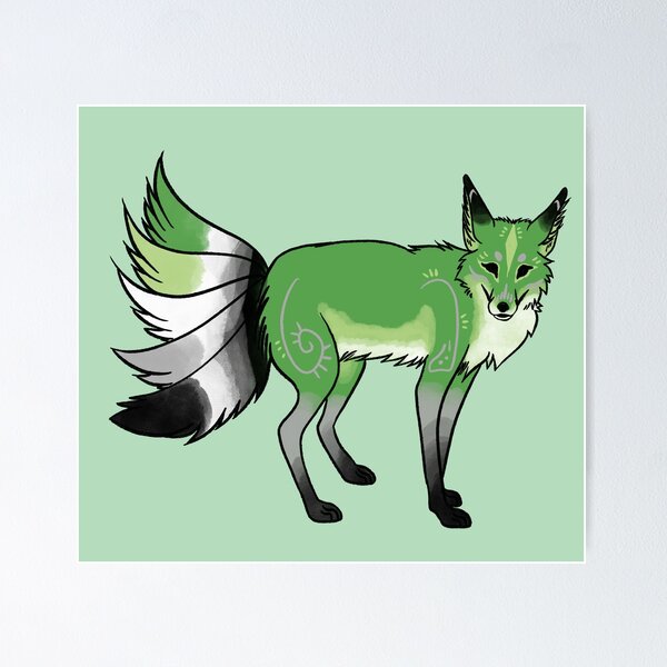 Item preview, Aro Pride Kitsune Fox designed and sold by LordyIrony.