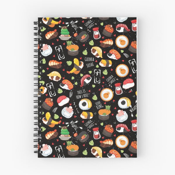 Item preview, Japanese Guinea Pig Sushi - Black Background designed and sold by Lulupainting.