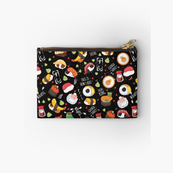 Item preview, Japanese Guinea Pig Sushi - Black Background designed and sold by Lulupainting.