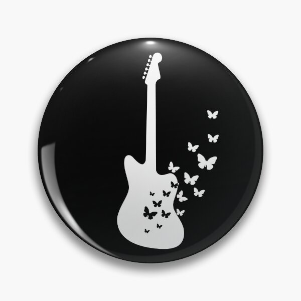 Item preview, Offset Style Electric Guitar Silhouette Turning Into Butterflies designed and sold by nightsworthy.