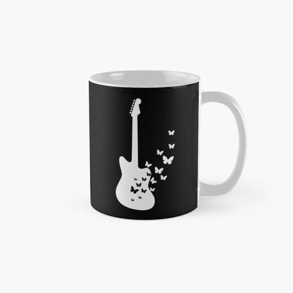 Item preview, Offset Style Electric Guitar Silhouette Turning Into Butterflies designed and sold by nightsworthy.