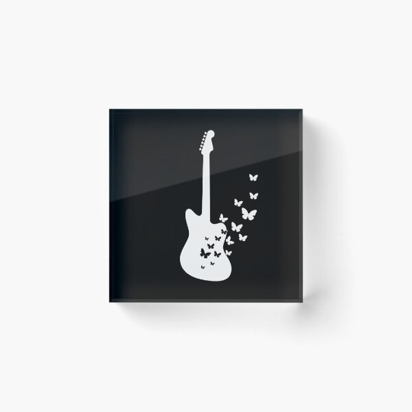 Item preview, Offset Style Electric Guitar Silhouette Turning Into Butterflies designed and sold by nightsworthy.