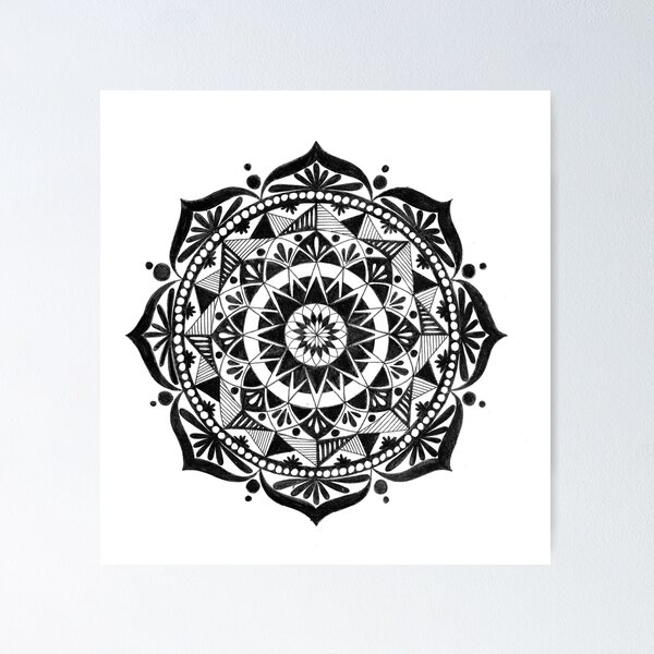 Artikelvorschau, Monochromes Mandala entworfen und verkauft von RaVandey.