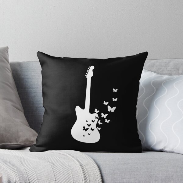Item preview, Offset Style Electric Guitar Silhouette Turning Into Butterflies designed and sold by nightsworthy.