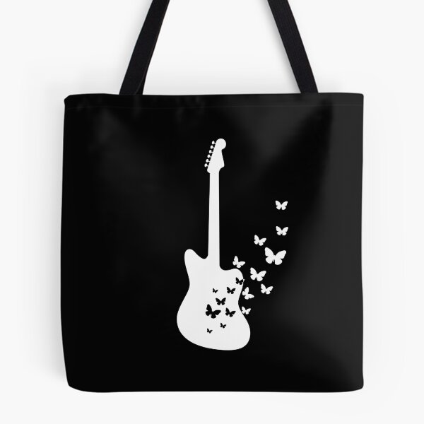 Item preview, Offset Style Electric Guitar Silhouette Turning Into Butterflies designed and sold by nightsworthy.