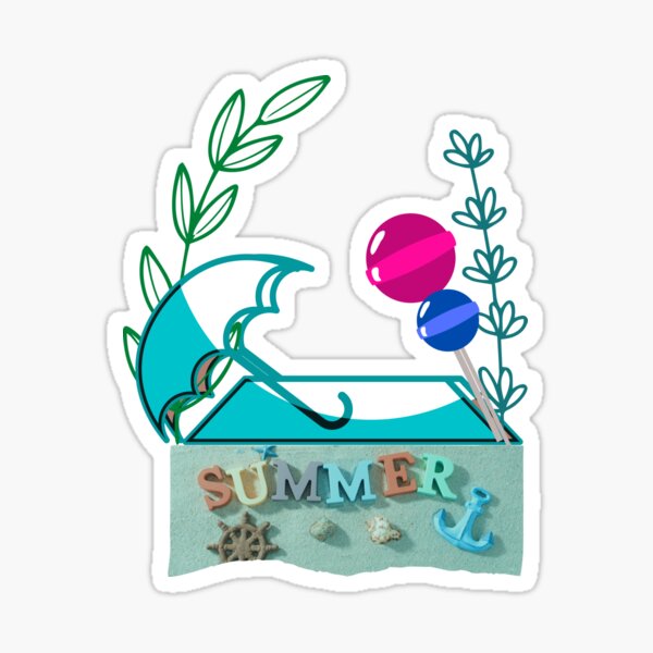 Beach Paradise Awesome products- Summer Aesthetic by Prishea Sticker