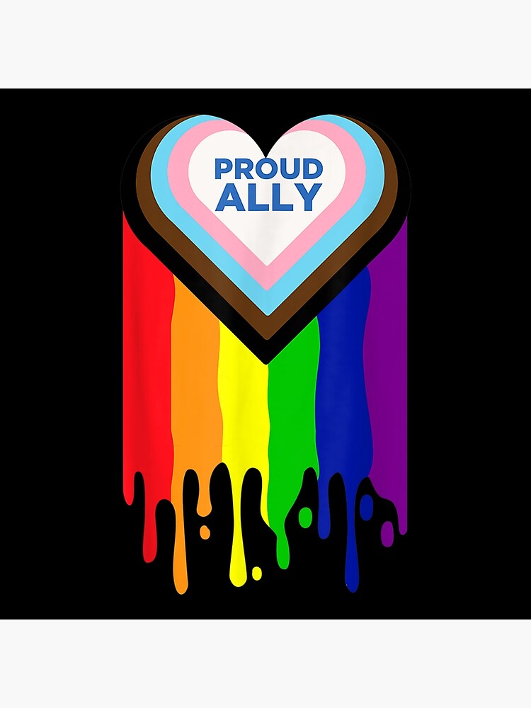 Proud Ally Lgbtq Progress Pride Flag Rainbow Love Poster For Sale By Violetacain70 Redbubble 3495