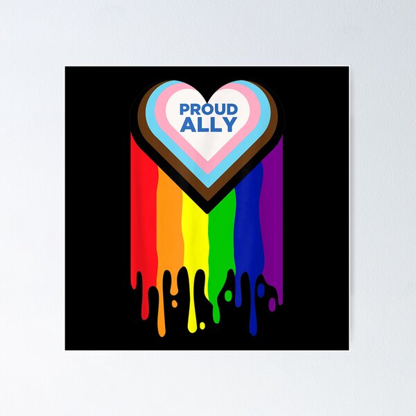 Item preview, Proud Ally LGBTQ Progress Pride Flag Rainbow Love designed and sold by violetacain70.