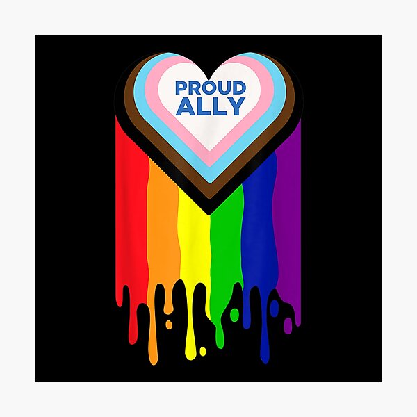 Item preview, Proud Ally LGBTQ Progress Pride Flag Rainbow Love designed and sold by violetacain70.