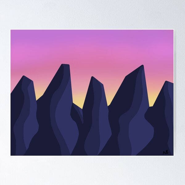 Item preview, Abstract mountain image designed and sold by norahbartmess.
