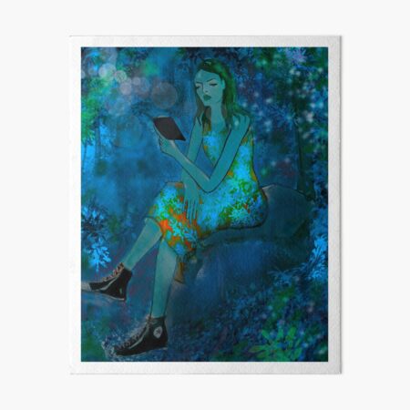 Vista previa del artículo con la obra «leyendo en el bosque», diseñado y vendido por bonmots.