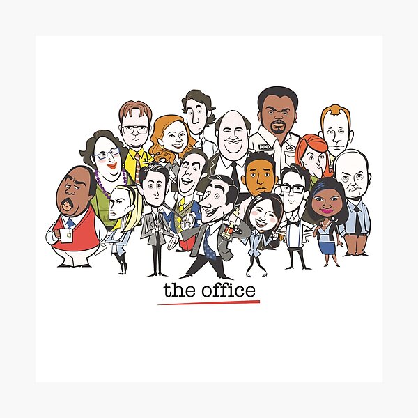 Item preview, The Office Cast Cartoon designed and sold by NatalieWHarris.