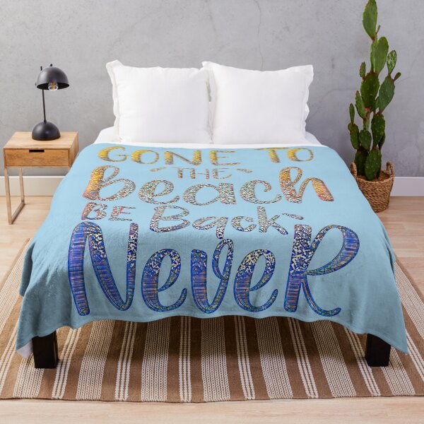 Item preview, Gone to the Beach Be Back Never - Stunning Mosaic Text Design designed and sold by CristalleLisa.