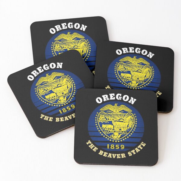Item preview, OREGON BEAVER STATE FLAG designed and sold by Madjack Tees Kiwi SuperStore.