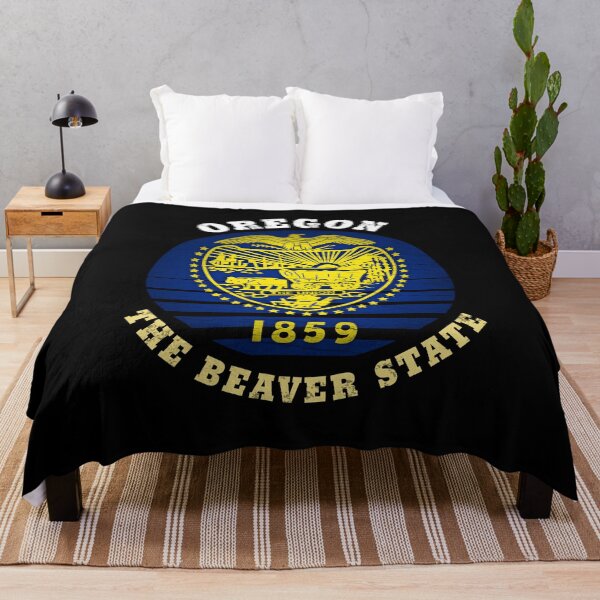 Item preview, OREGON BEAVER STATE FLAG designed and sold by Madjack Tees Kiwi SuperStore.