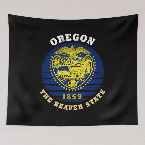 Item preview, OREGON BEAVER STATE FLAG designed and sold by Madjack Tees Kiwi SuperStore.
