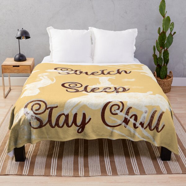 Item preview, Stretch, Sleep, Stay Chill Cute Sleeping Dogs on Cloud Nine - Chalkboard Style x Cloudy Sky Pumpkin Orange - Sleeping is My Favorite Pastime - Seamless Repeating Pattern designed and sold by sthNnth.