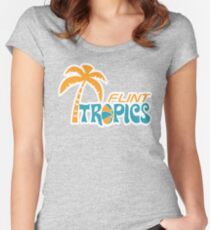 Flint Tropics Retro Women's Fitted Scoop T-Shirt