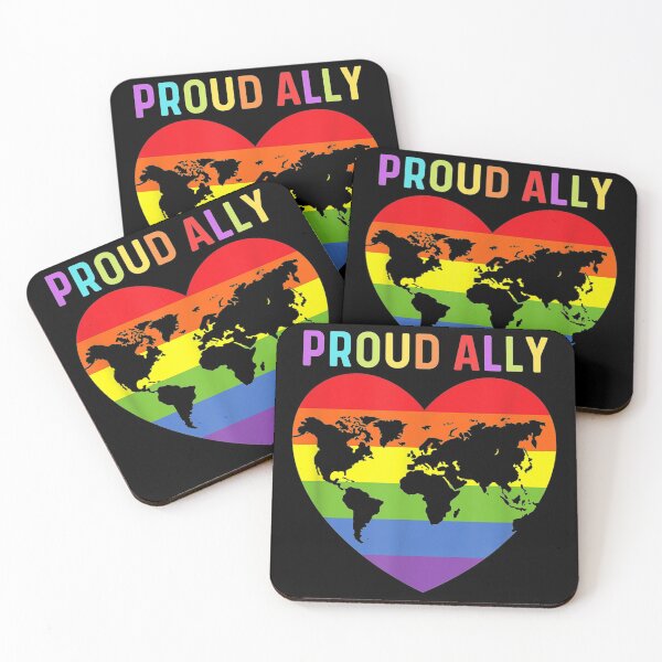 Item preview, Proud LGBT Ally Rainbow Heart World Gay Pride designed and sold by violetacain70.