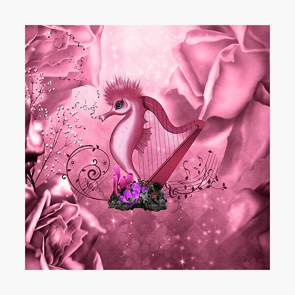 Item preview, Wonderful harp with little seahorse designed and sold by nicky2342.