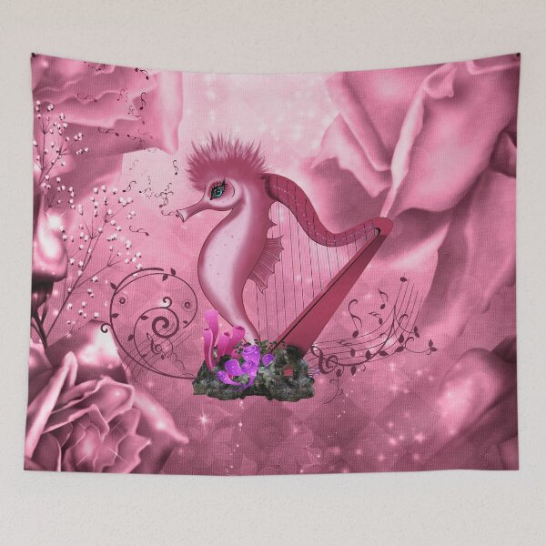 Item preview, Wonderful harp with little seahorse designed and sold by nicky2342.