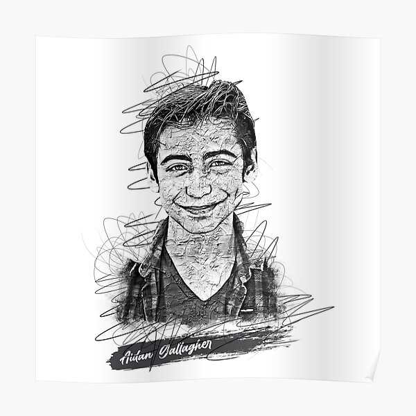 Aidan Gallagher Boceto abstracto artístico, Aidan Gallagher, Número 5 Póster