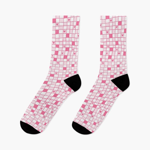 Item preview, Pink white kawaii checks pattern designed and sold by MyYellowBird.