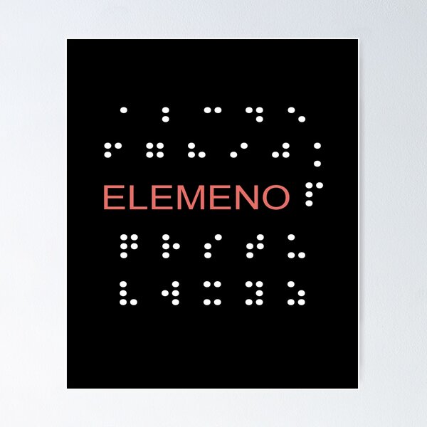 Item preview, Funny ELEMENO Braille Alphabet Visually Impaired Humor designed and sold by tshirtworld.