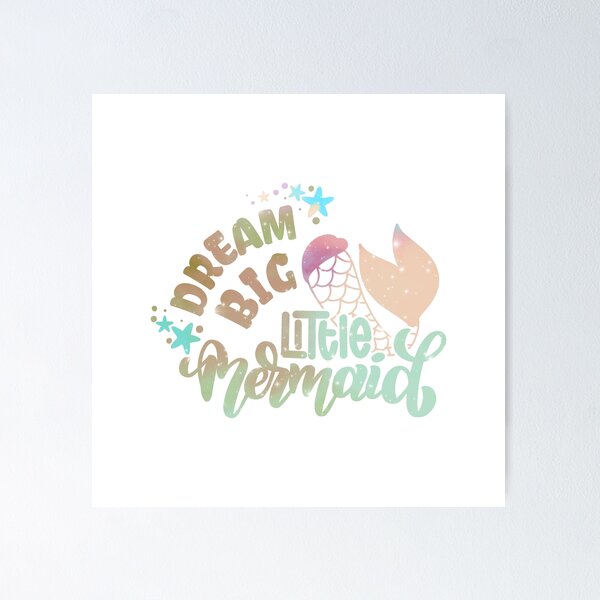 Item preview, Dream Big, Little Mermaid - Yellow-ish designed and sold by Chubuter.