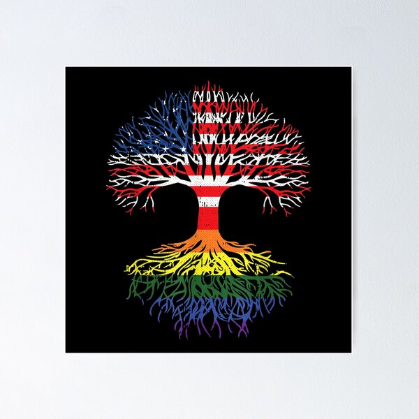 Item preview, American Grown LGBT-Q Gay Roots Pride Rainbow Flag designed and sold by violetacain70.